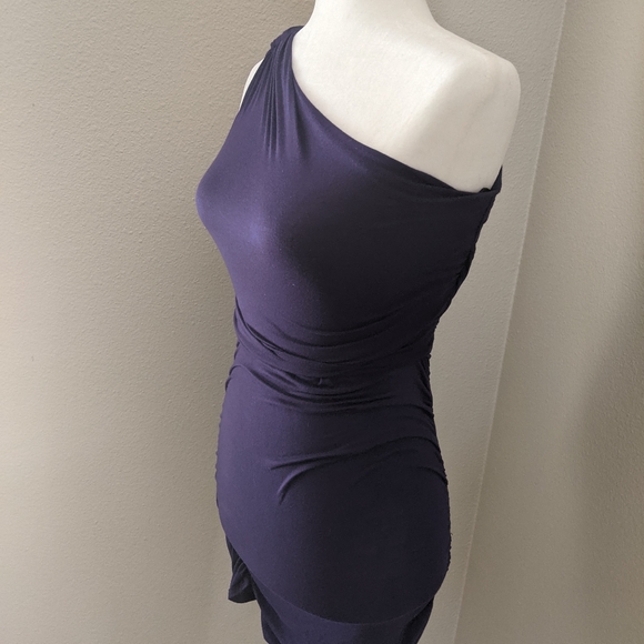 Violet / Purple Ruched Side Sleeveless Dress - Tart Small 💜 Form Fitting - Picture 7 of 14
